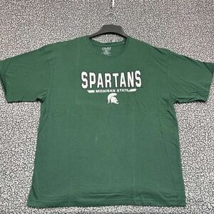 Michigan State Spartans Shirt Men XXL‎ Green OVB Short Sleeve Cotton New 2XL